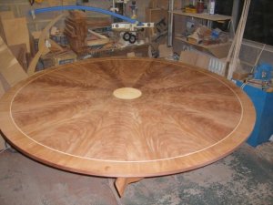 Contemporary Flame Mahogany Table 