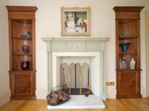 Curved Walnut Alcoves